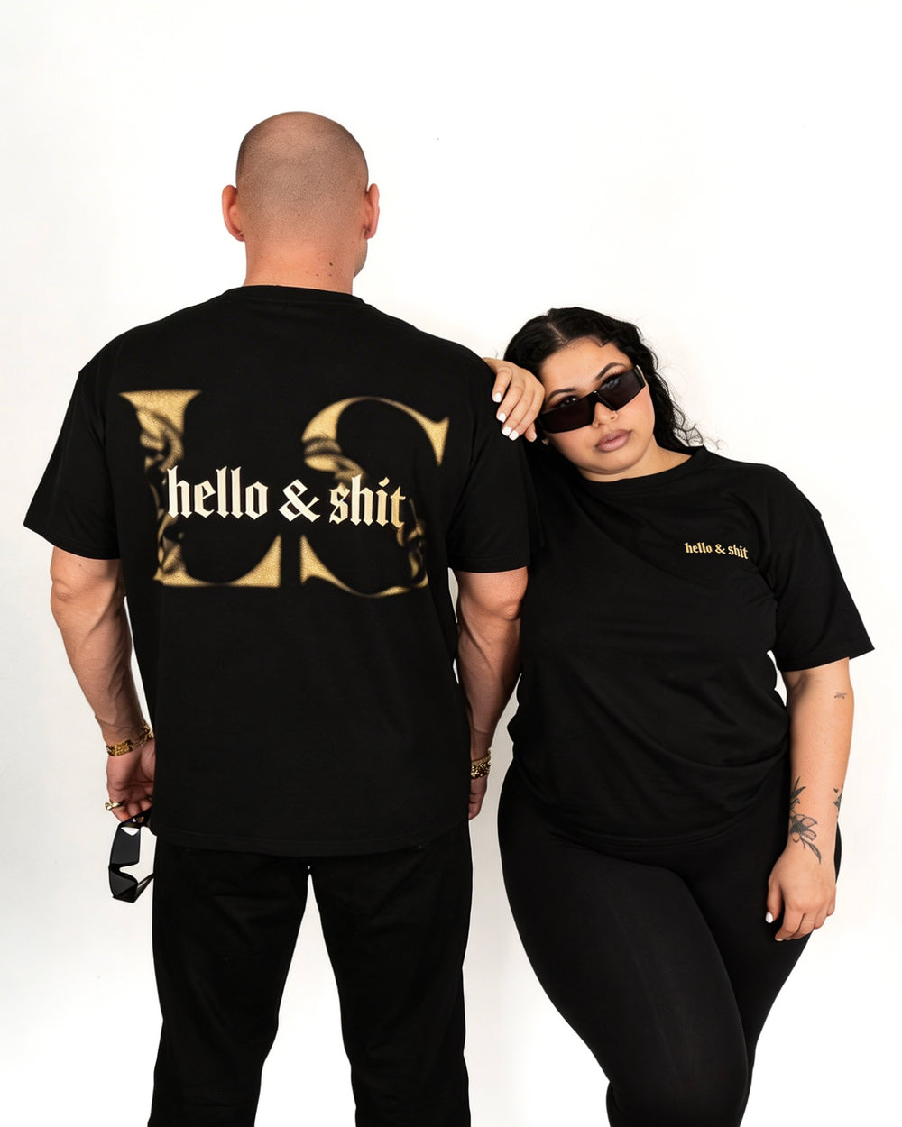 Gold Hello & Shit Tee