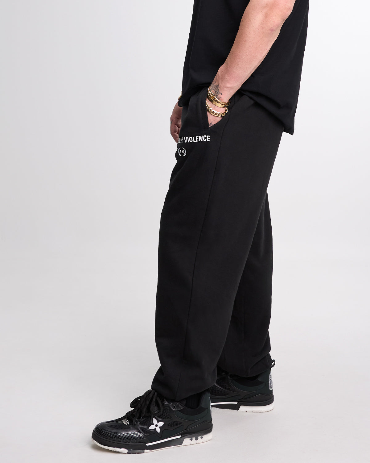 Not Above Violence Sweatpants – Leo Skepi