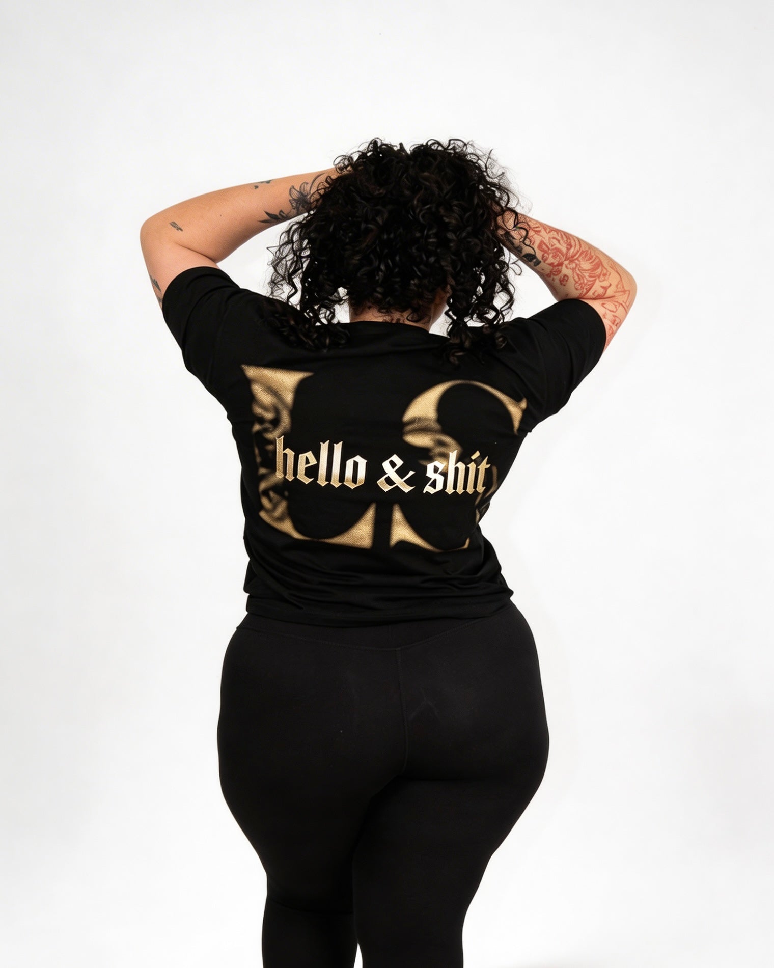 Gold Hello & Shit Tee