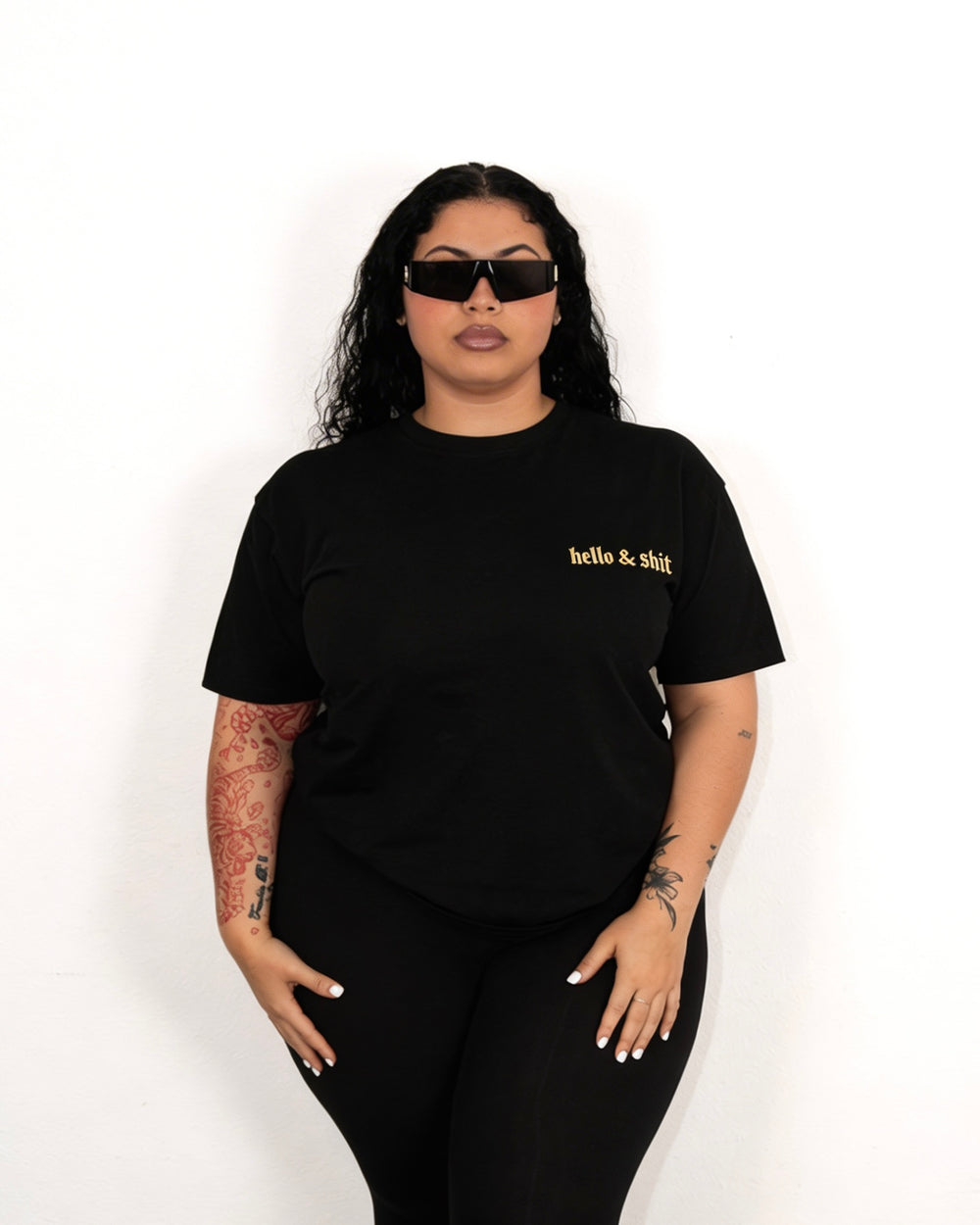 Gold Hello & Shit Tee