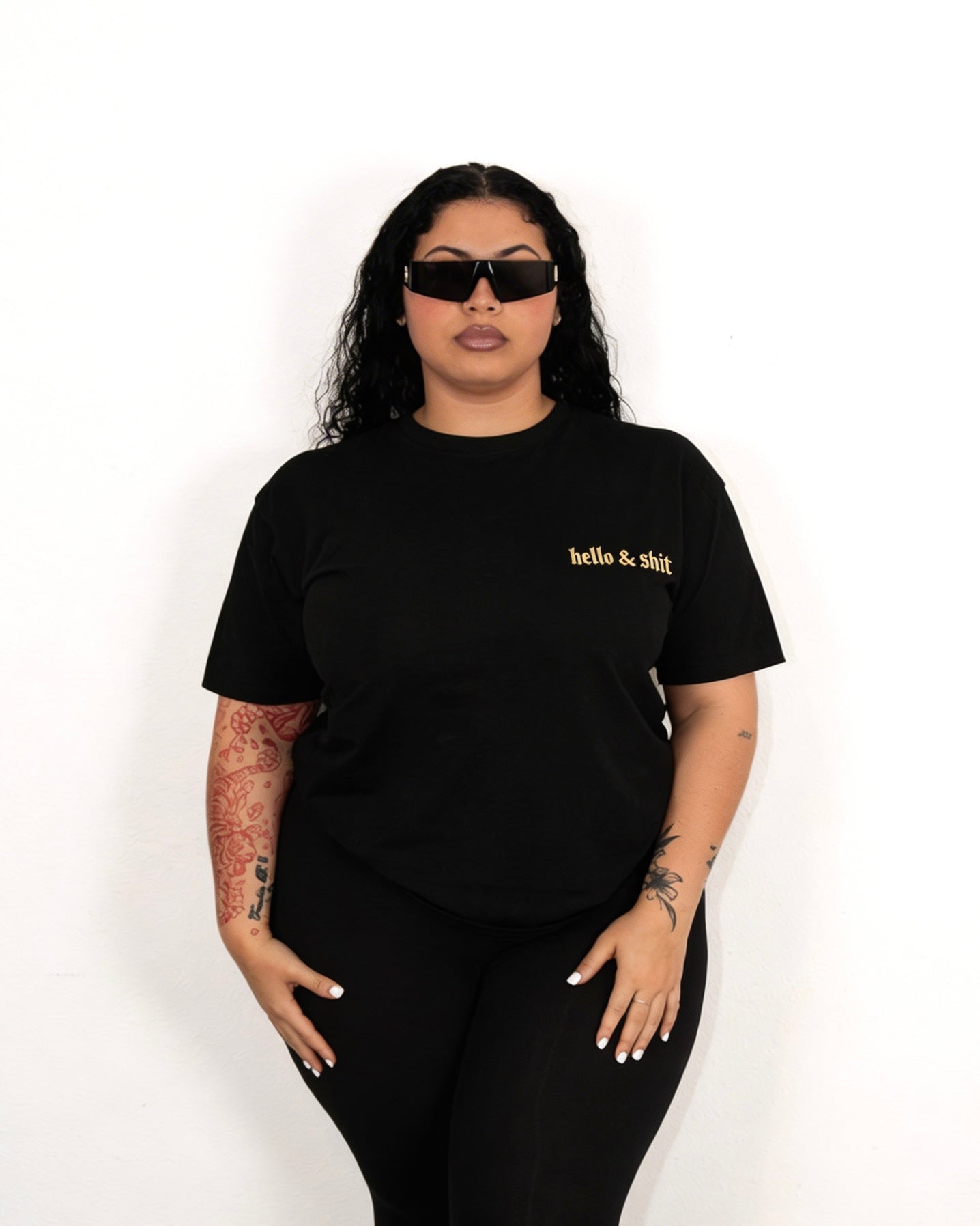 Gold Hello & Shit Tee