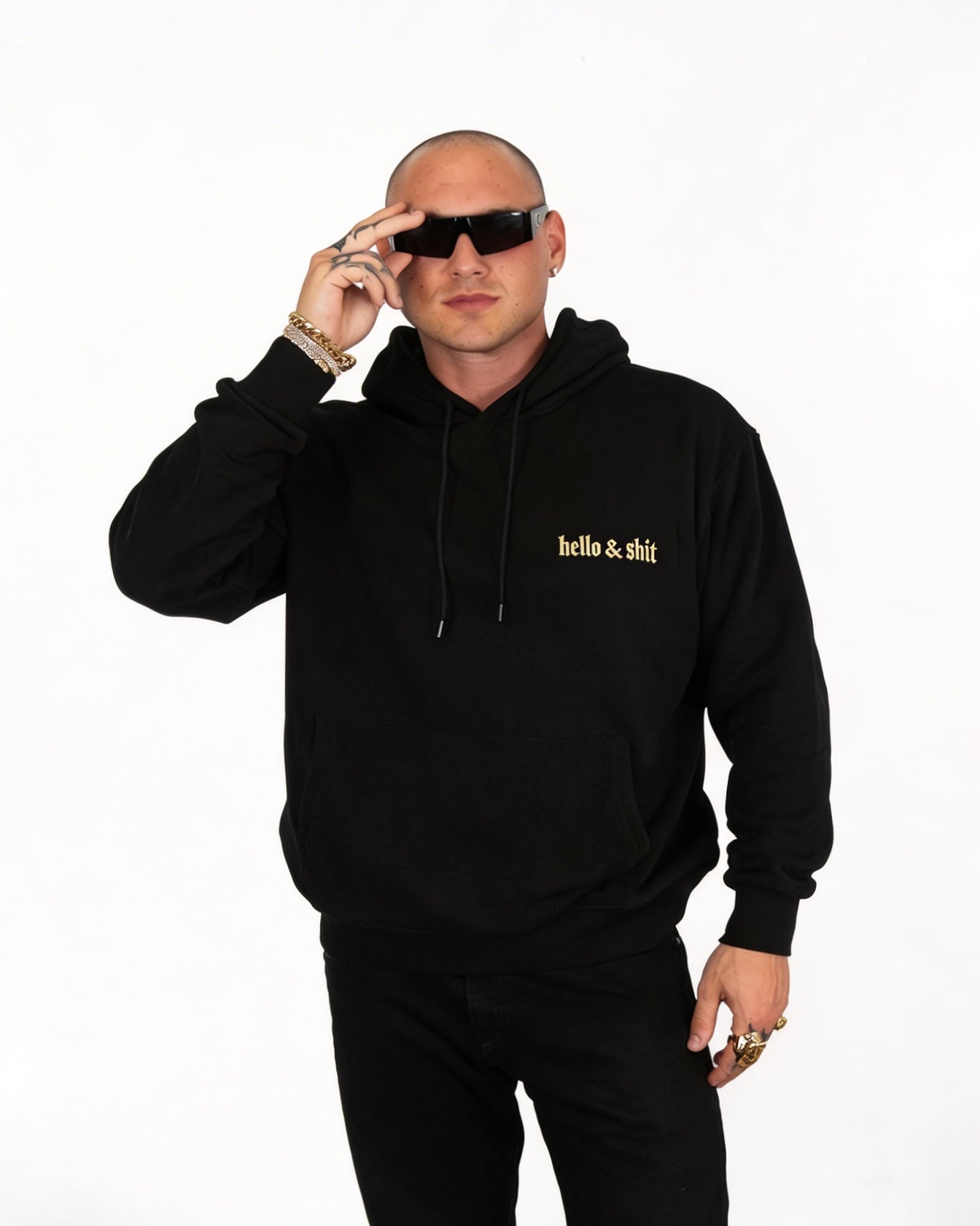 Gold Hello & Shit Hoodie