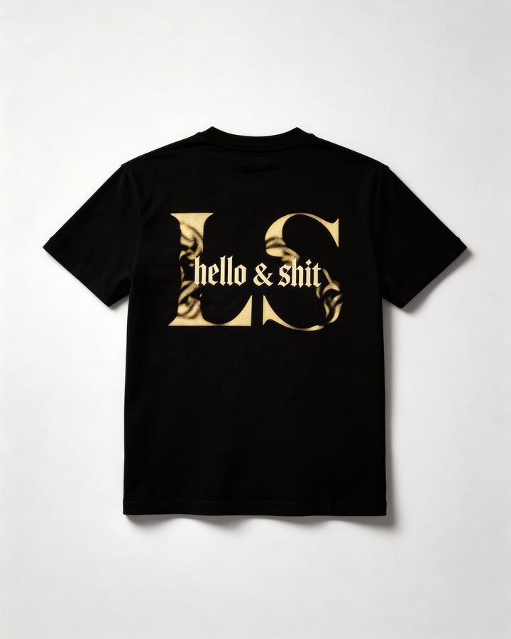 Gold Hello & Shit Tee